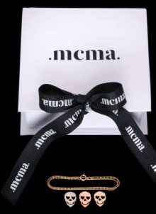 Three Gold Classic Skull Necklace